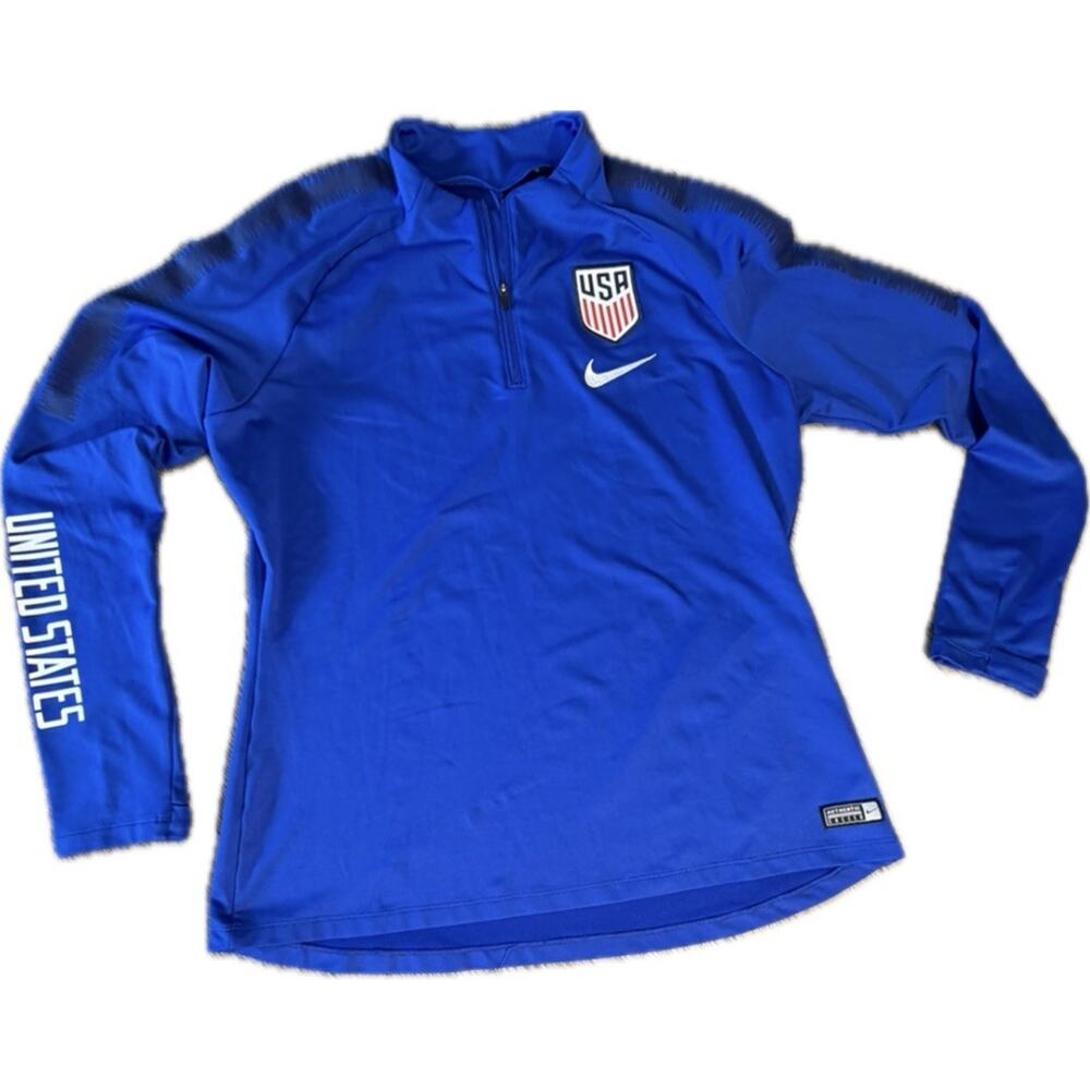 Nike Zip-up USA National Team Soccer Squad 1/4 Zip Training Top Womens M